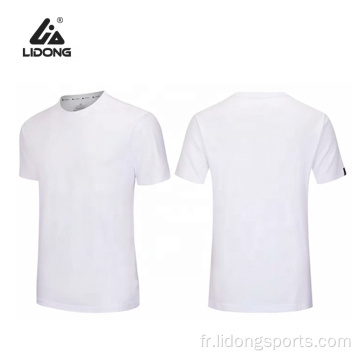 T-shirts blancs femmes hommes t-shirts à sports simples